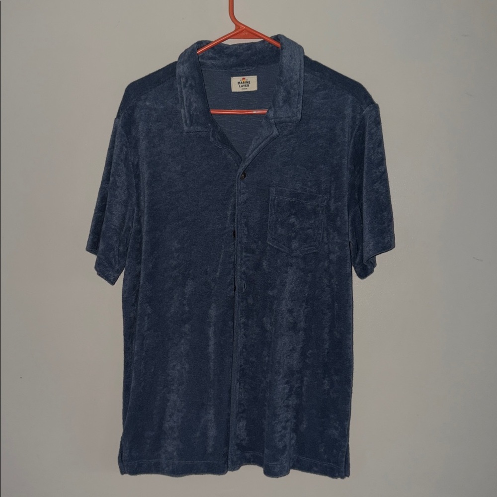Marine Layer Terry Out Resort Shirt Medium